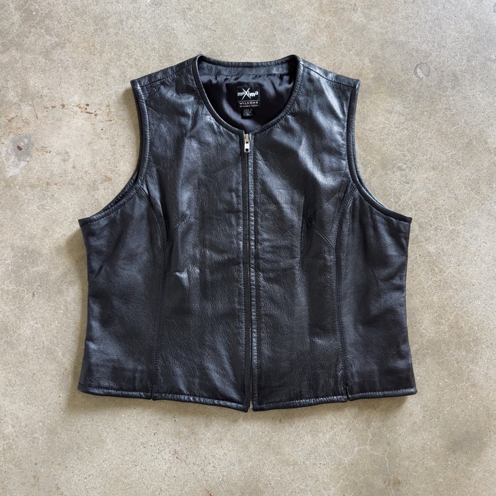 Wilsons Leather Black Vest